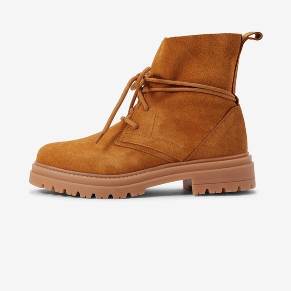 Steve Madden Lace Up Tahoe Boots Sz 9M In Tan Suede - Picture 3 of 7